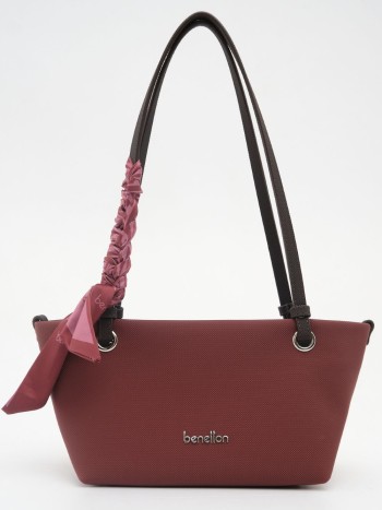 Benetton Bnt_1940 Nano Kumaş El Ve Omuz Çanta Bordo Benetton Bnt_1940 Nano Kumaş El Ve Omuz Çanta Bordo