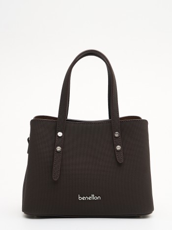 Benetton Bnt_1942 Nano Kumaş El Ve Çapraz Çanta Kahve