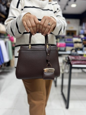 Matewcox Byn-2434 Kadın Çanta İthal Premium Serisi  El  Ve Çapraz Model Kahve