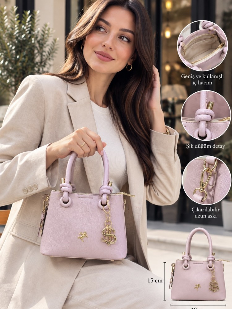 Nas Bags 1498 Kadın Çanta El Ve Çapraz Model Pembe Nas Bags 1498 Kadın Çanta El Ve Çapraz Model Pembe