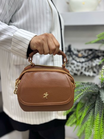 Nas Bags 1444 Kadın El Ve Çapraz  Model Taba 