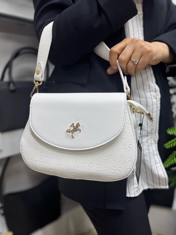 Nas Bags 1372 Kadın El Ve Çapraz  Model Beyaz