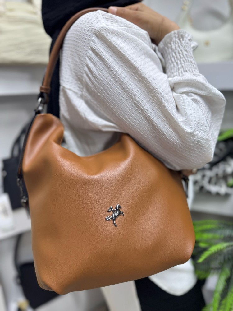 Nas Bags 1071 Kadın El Ve Çapraz  Model Taba