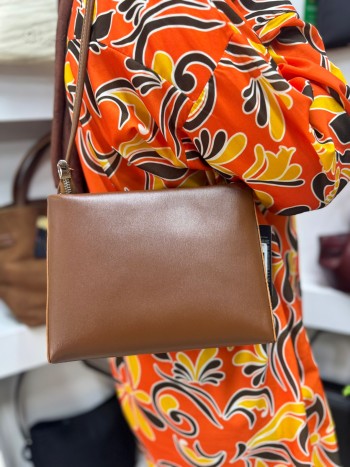 Nas Bags 1426-2  El,Omuz  Ve  Çapraz Model Kahve