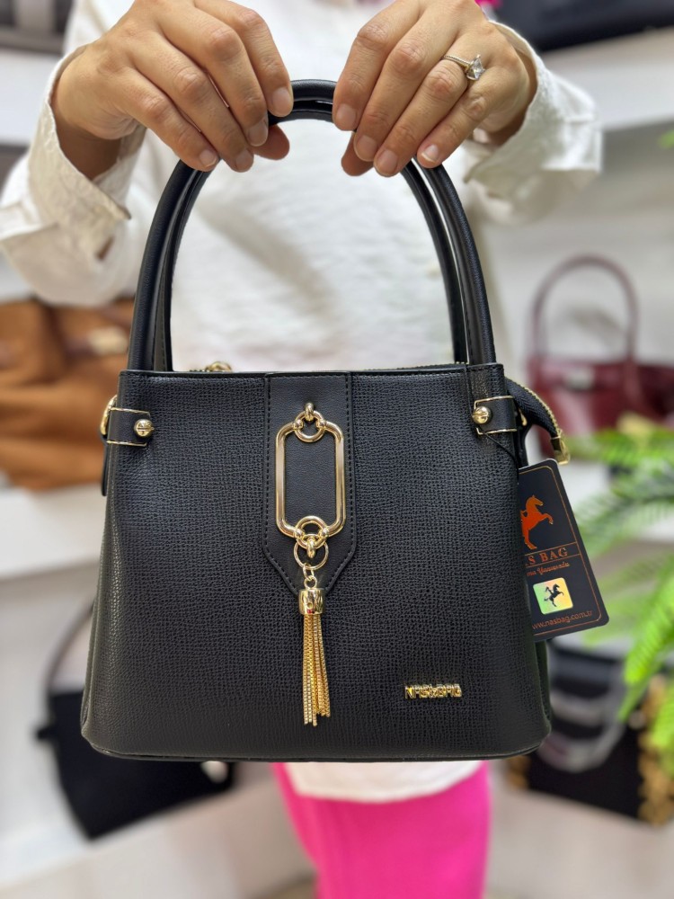 Nas Bags 1459-2 El,Omuz  Ve  Çapraz Model Siyah