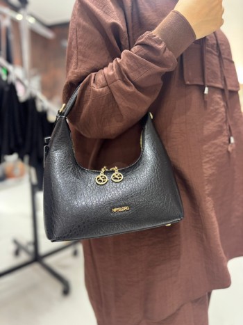 Nas Bags 1451 Kadın Çanta El Ve Çapraz Model Siyah