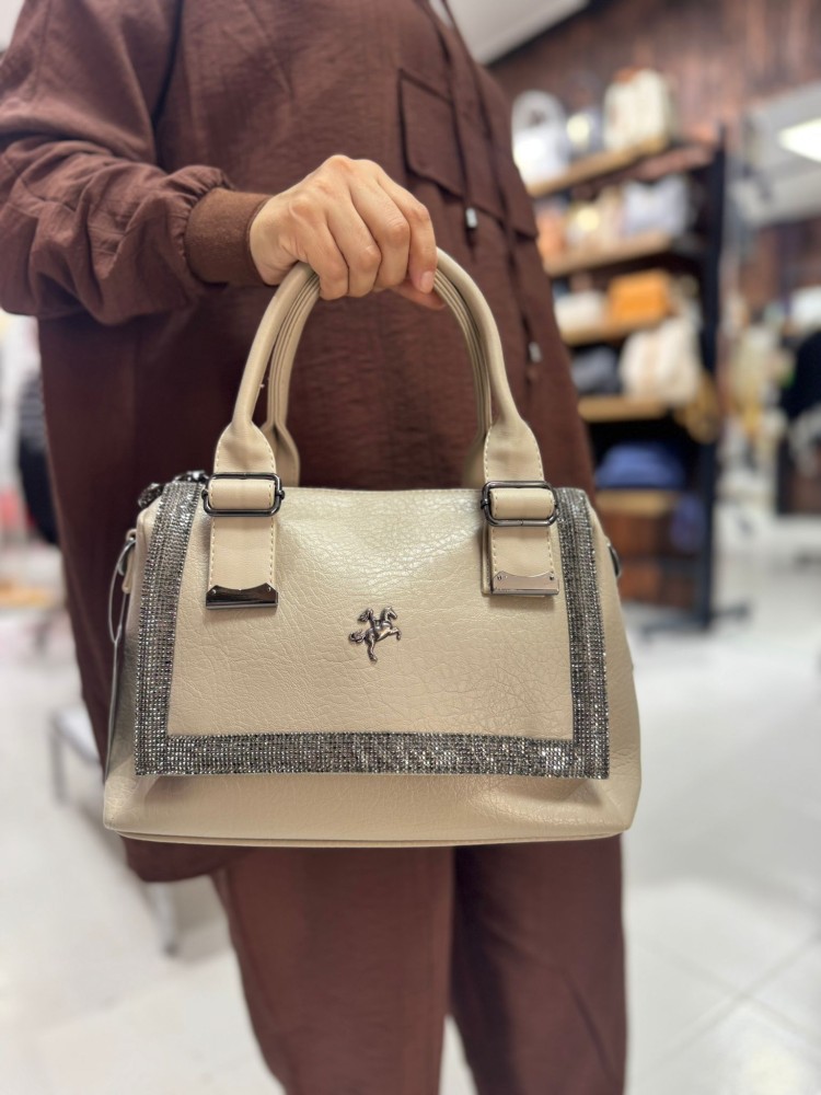 Nas Bags 1445  Kadın Çanta El Ve Çapraz Model Kum