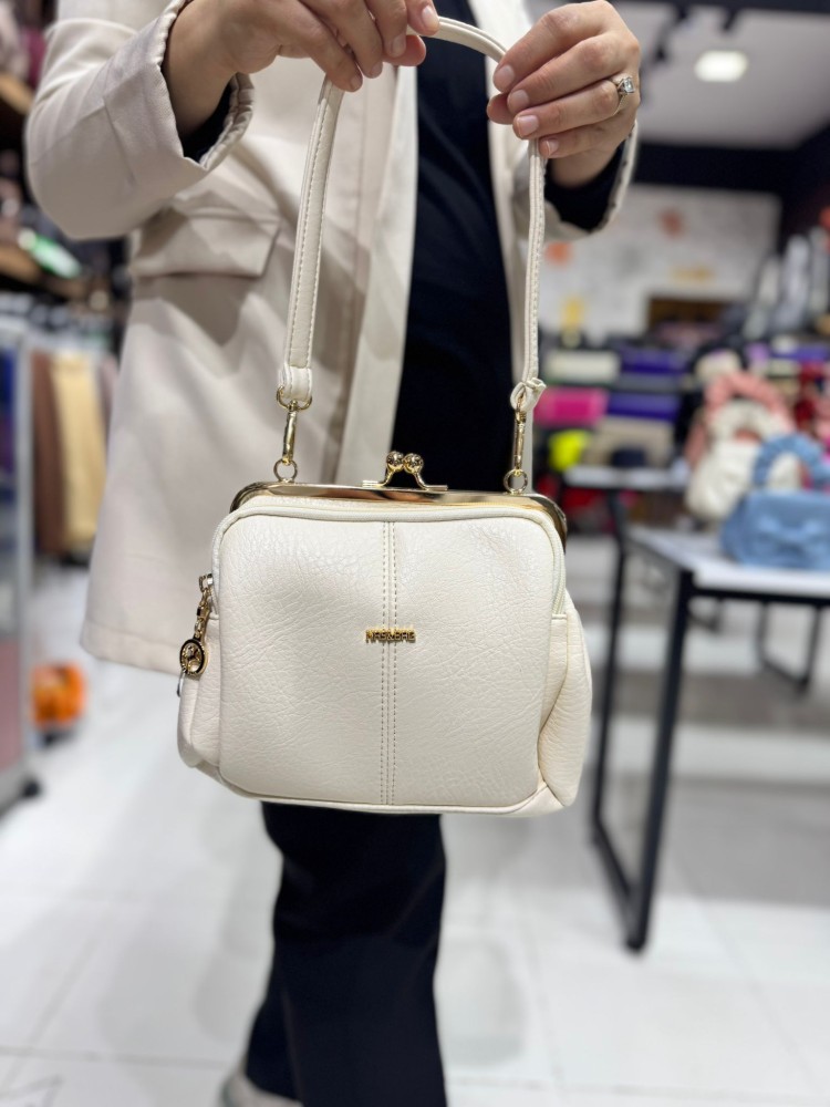 Nas Bags 1432 Kadın Çanta El Ve Çapraz Model Bej