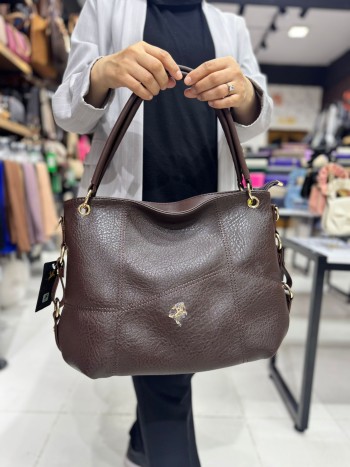 Nas Bags  1485  El,Omuz Ve Çapraz Çanta Kahve