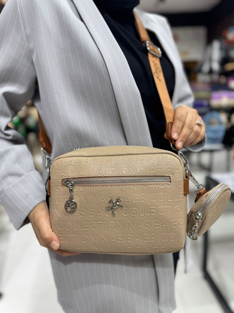 Nas Bags 1296 Çapraz Çanta Kum