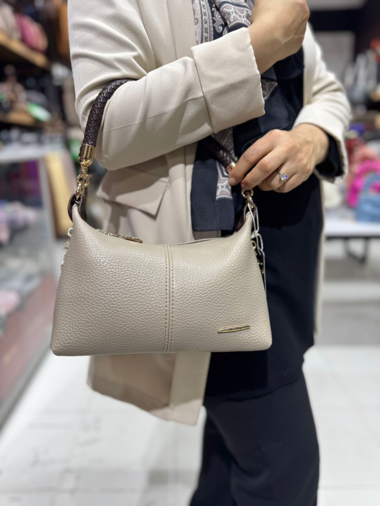 Nas Bags 1469 Kadın Çanta El Ve Çapraz Model Kum