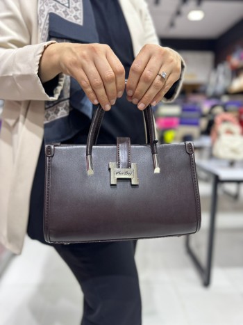 Nas Bags 1479 Kadın Çanta El Ve Çapraz Model Kahve