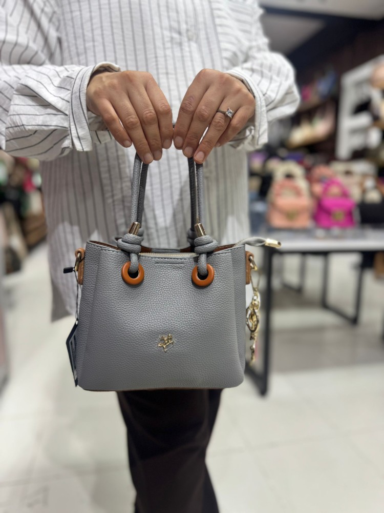 Nas Bags 1498 Kadın Çanta El Ve Çapraz Model Gri