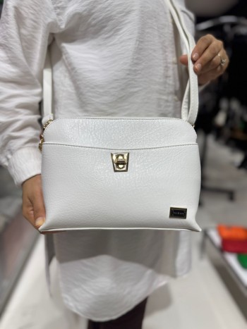 Nas Bags 933 Suni Deri Çapraz Model Beyaz Nas Bags 933 Suni Deri Çapraz Model Beyaz