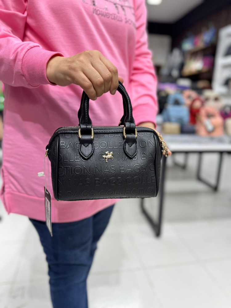 Nas Bags 1475  Kadın Çanta El Ve Çapraz Model Siyah