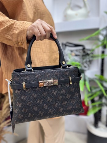 Silver Polo 1149 Kadın El Ve Çapraz  Model Siyah Bakır