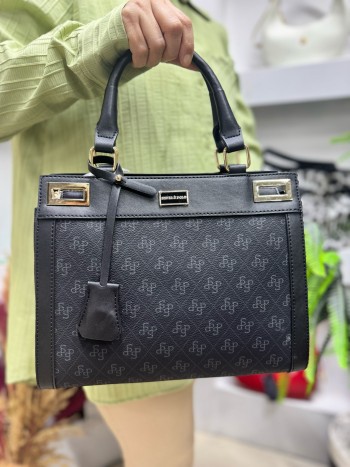 Silver Polo 1174 Kadın El Ve Çapraz  Model  Siyah Antrasit