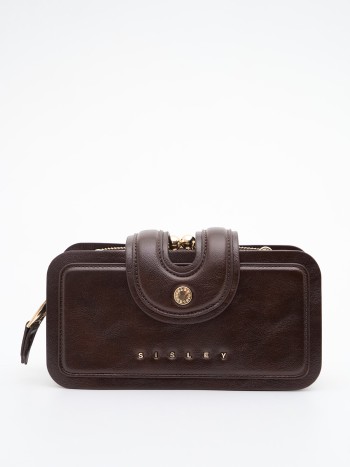 Sisley SLY_465 İthal Deri Çapraz Model Kahve