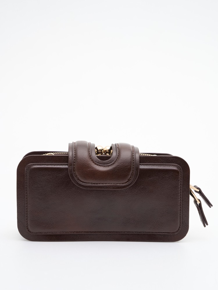 Sisley SLY_465 İthal Deri Çapraz Model Kahve