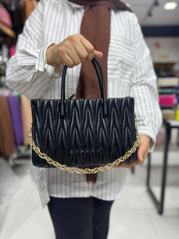 Sisley 231 Suni Deri EL Ve Çapraz Model Siyah