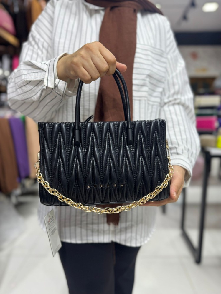 Sisley 231 Suni Deri EL Ve Çapraz Model Siyah