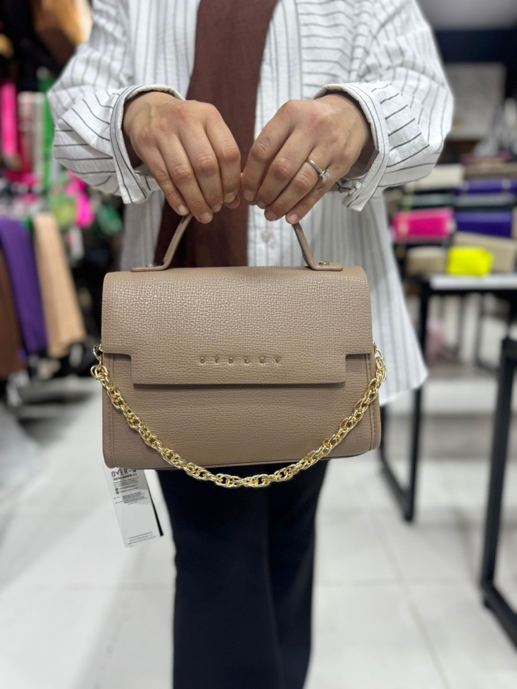 Sisley 237 Suni Deri EL Ve Çapraz Model Vizon