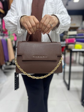 Sisley 237 Suni Deri EL Ve Çapraz Model Kahve