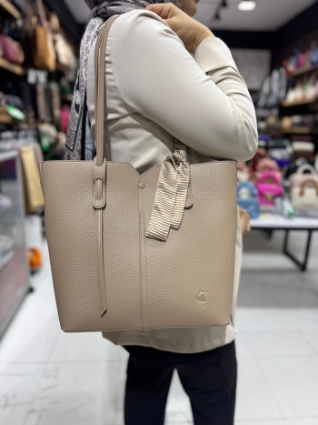Asel Collection asl-0004 Kadın Çanta El Ve Omuz Model Krem