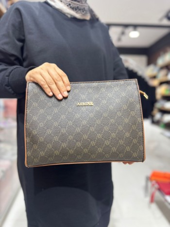 Armine 418 Suni Deri Çapraz Model Kahve 