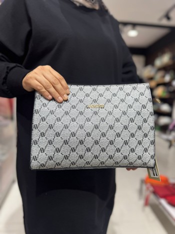 Armine 418 Suni Deri Çapraz Model Gri