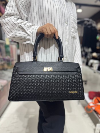 Armine 407 Suni Deri El Ve Çapraz Model Siyah