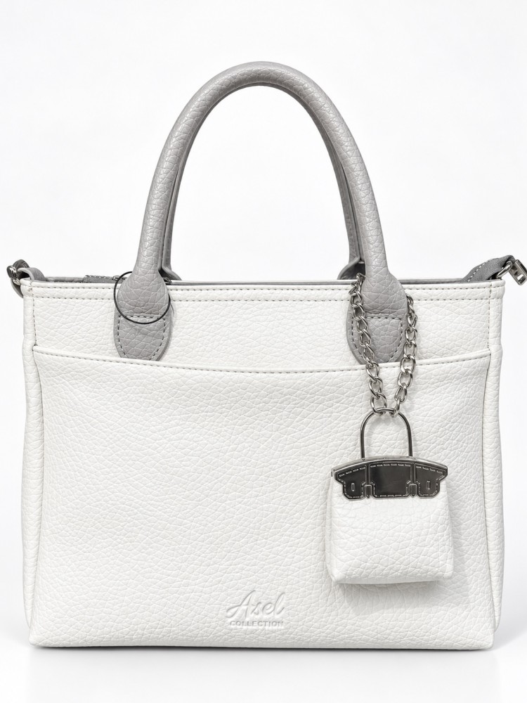 Asel Collection asl-0011 Kadın Çanta El Ve Çapraz  Model Beyaz Gri
