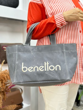 Benetton Bnt-1102 Kadın Çanta Çapraz Model Gri