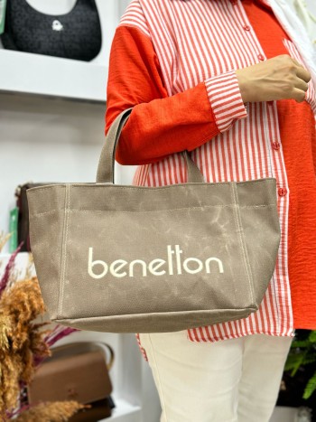 Benetton Bnt-1102 Kadın Çanta Çapraz Model Krem