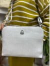 Benetton Bnt-1277 Kadın Çanta Monogram Çapraz Model Beyaz