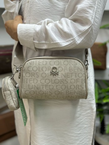 Benetton Bnt-1278 Kadın Çanta Monogram Çapraz Model Taş