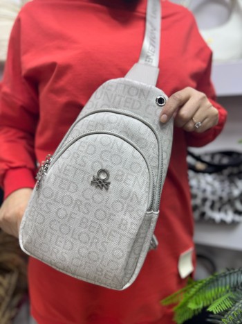 Benetton Bnt-1286 Kadın Çanta Monogram Vücut Çantası Taş