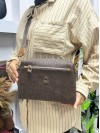 Benetton Bnt-1288 Kadın Çanta Monogram Çapraz Model Kahve