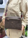 Benetton Bnt-1288 Kadın Çanta Monogram Çapraz Model Kahve Bordo