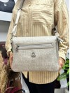 Benetton Bnt-1377 Kadın Çanta Monogram Eskitme Çapraz Model Taş