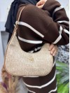 Benetton Bnt-1404 Kadın Çanta Monogram Eskitme Baskı El Ve Çapraz Model Camel