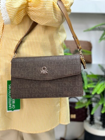 Benetton Bnt-1405 Kadın Çanta El Ve Çapraz Model Kahve