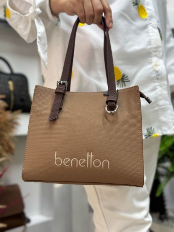 Benetton Bnt-1442 Kadın Çanta Nano Kumaş Çapraz Model Camel