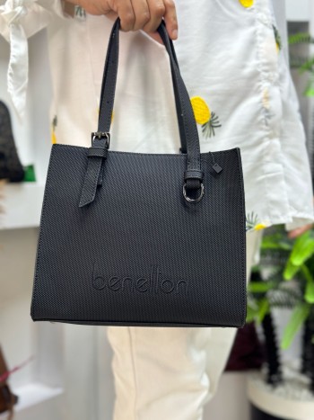 Benetton Bnt-1442 Kadın Çanta Nano Kumaş Çapraz Model Siyah