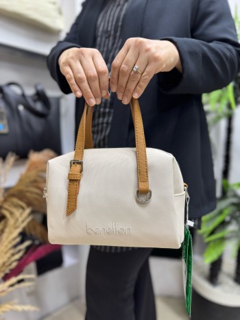Benetton Bnt-1582 Kadın Çanta Nano Kumaş El Ve Çapraz Model Bej Camel