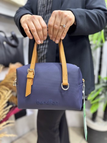 Benetton Bnt-1582 Kadın Çanta Nano Kumaş El Ve Çapraz Model Laci Kahve