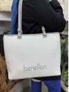 Benetton Bnt-1583 Kadın Çanta Nano Kumaş El Ve Çapraz Model Beyaz
