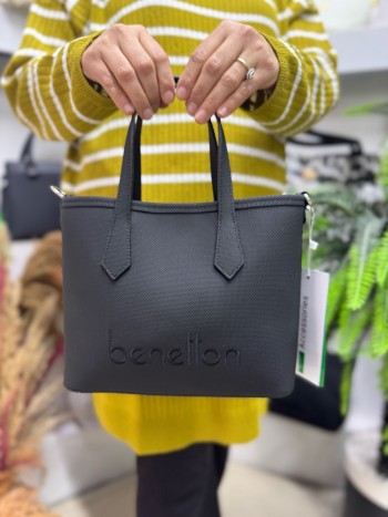 Benetton Bnt-1588 Kadın Çanta Nano Kumaş El Ve Çapraz Model Siyah