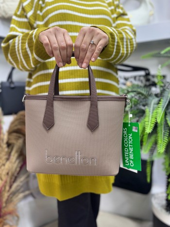 Benetton Bnt-1588 Kadın Çanta Nano Kumaş El Ve Çapraz Model Vizon