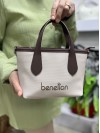 Benetton Bnt-1598 Kadın Çanta Nano Kumaş El Ve Çapraz Model Bej Kahve